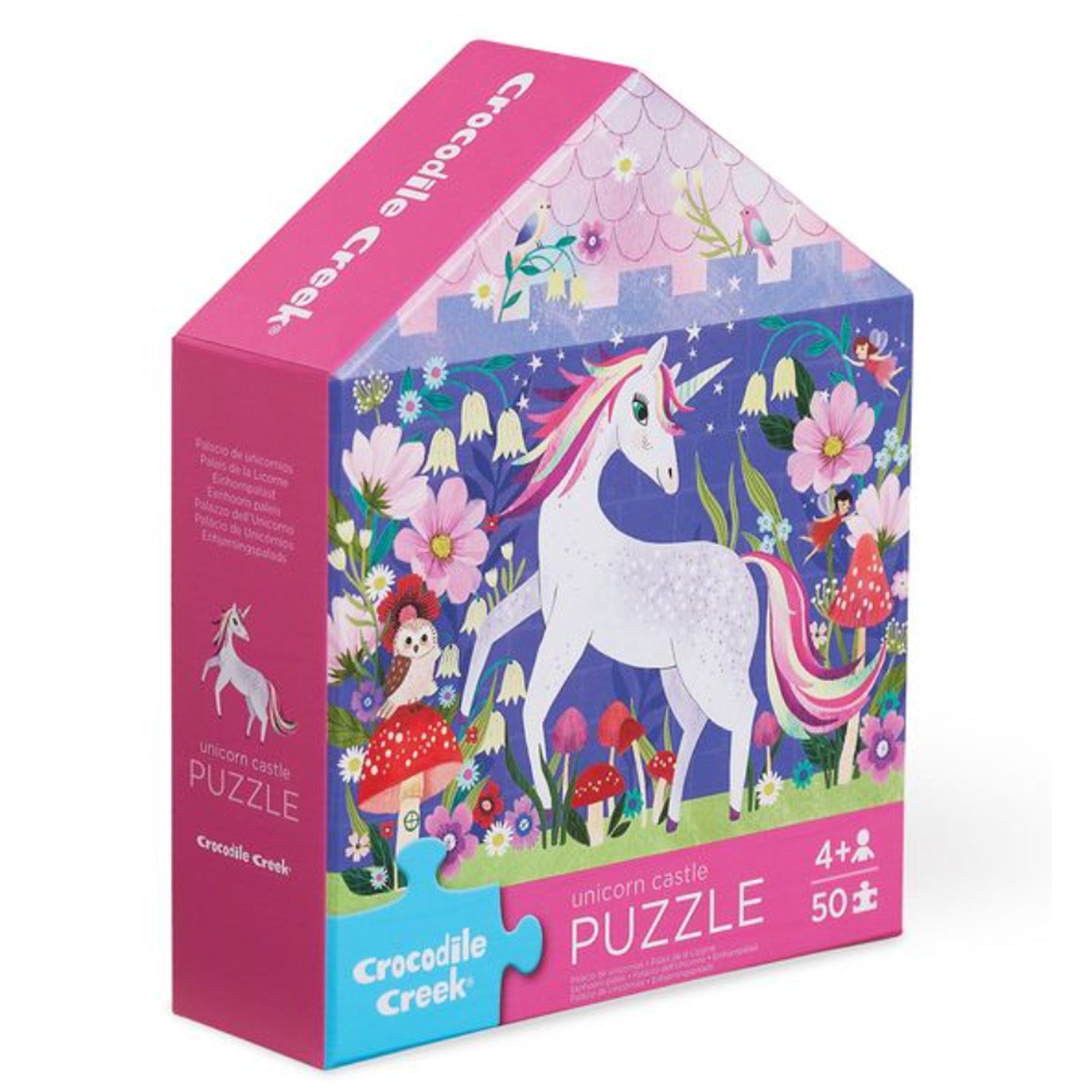 Unicorn Castle 50-Piece Flat House Puzzle